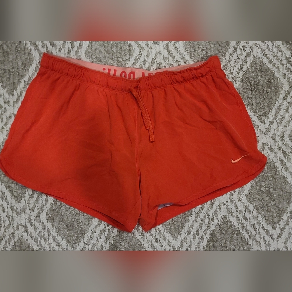 Nike Red Orange Dri-Fit Athletic Shorts